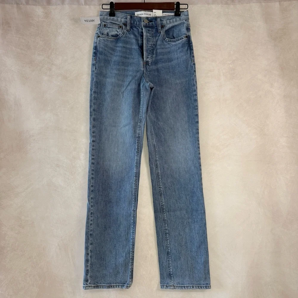 Aritzia Denim Forum The Arlo High Rise Straight Jeans Size 25W 30L - Picture 1 of 9